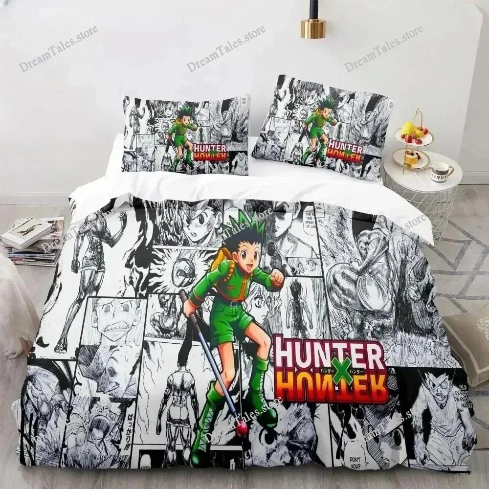 Hunter X Hunter 3D Bedding Set Japanese Anime Twin Queen King Quilt Cover Pillowcases Polyester for Boys Cover Sets Luxury Gift7