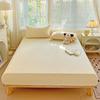 Washed Cotton Fitted Sheet with Elastic Bands Non Slip Adjustable Mattress Cover Printed  Pure Cotton  for Double King Queen