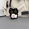 Adorable Plush Black Kitten Keychain With Bells And Fish Toy Christmas Tree Ornament Gift For Kids Birthday Decorations