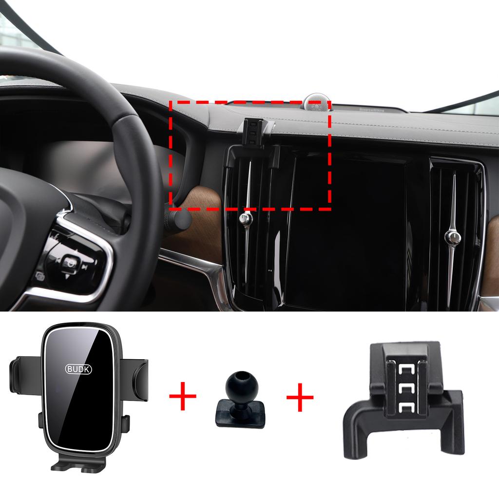 Car Mobile Phone Holder Accessories for Volvo S90 V90 2016~2025 360 GPS Bracket Navigation Stand Auto
