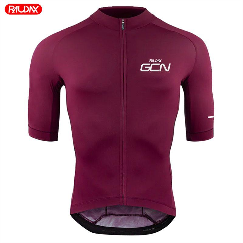Raudax GCN Team Cycling Jersey Set Summer Short Sleeves Cycling Clothing Maillot Ropa Ciclismo Outdoor Riding Bike Uniform