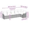 Garden Sofa Set with Storage 6 Pcs Beige Poly Rattan