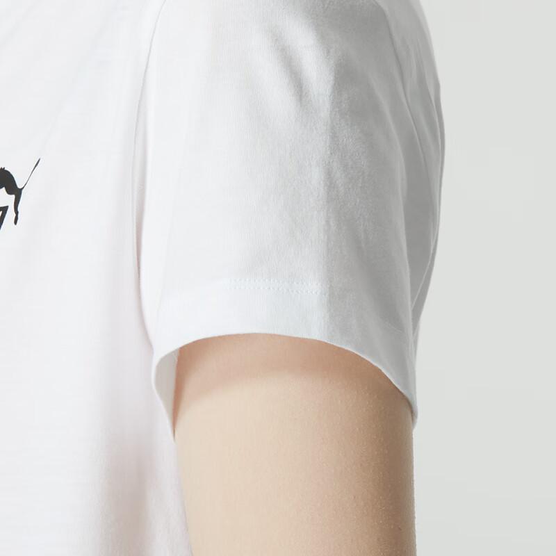 Puma Logo Solid Color Slim Fit Running Fitness Training Sportswear Outdoor Fashion Casual Comfortable Crew Neck Short Sleeve T-Shirt 630561-02