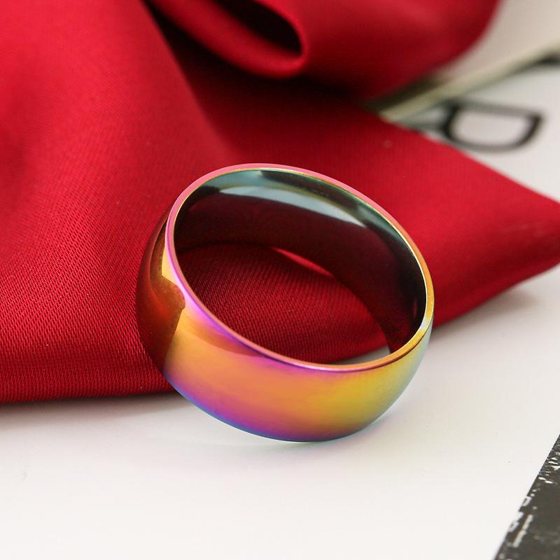 High-End Light Luxury Stainless Steel Ring for Women - Non-Fading, French Design with Titanium Finish.