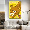 Japan Anime Cute Cartoon Rilakkuma Classic Vintage Posters Decoracion Painting Wall Art White Kraft Paper Kawaii Room Decor