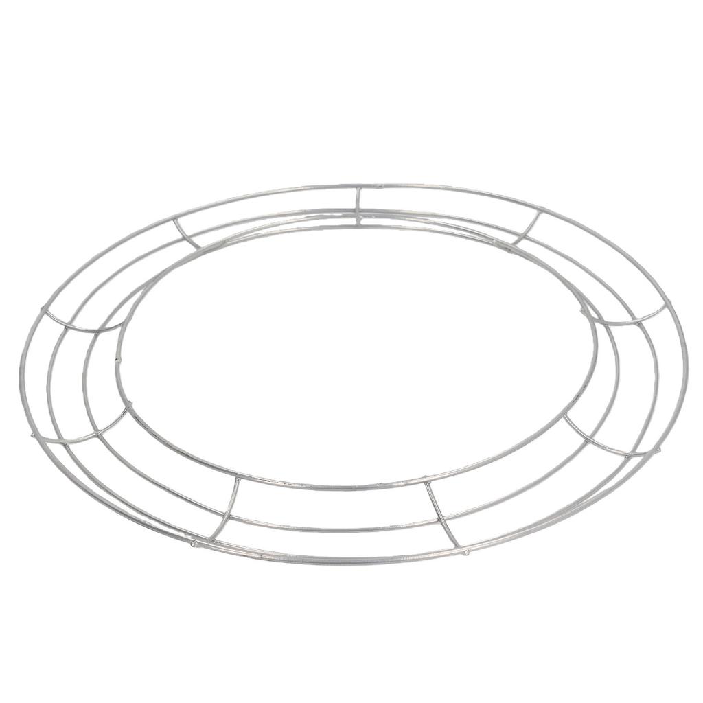 Wire Wreath Frame Round Metal Wreath Form with Ring Design for DIY Crafts Floral Projects Home Decor Holiday Weddings
