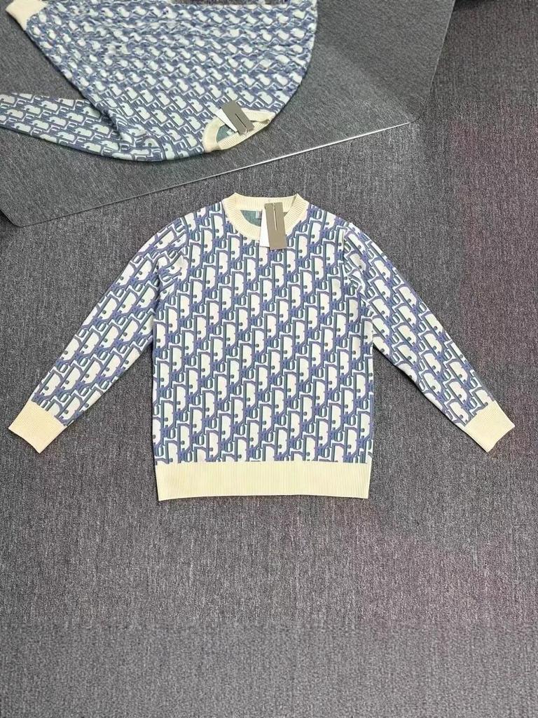 Cămașă de bază de lux cu mânecă lungă, tricotată argyle, unisex