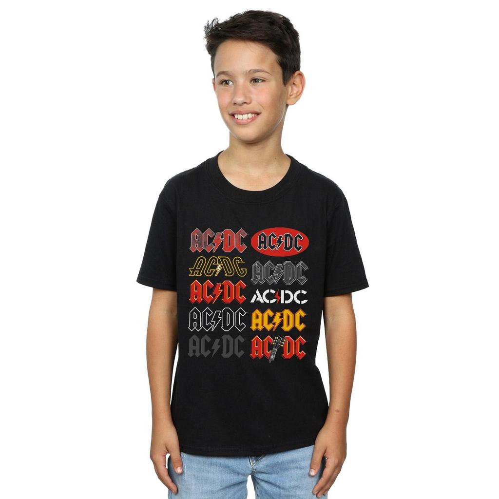 AC/DC Boys Multi Logos T-Shirt