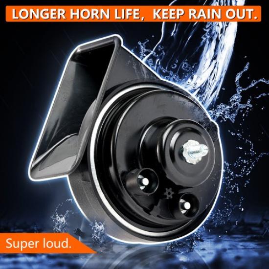 Loud High Low Tone Loud Snail Horn For Ford Mustang EcoSport Espace 110-125db 2X
