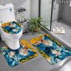3Pcs Flannel Toilet Mat Set MTSJTvanitas'S Journal Bathroom Rug Bath Carpet Non Slip Home Decor