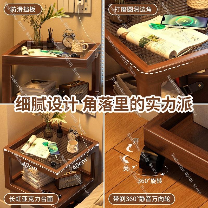 New Bedside Table Movable Sofa-side Small Cabinet,creative Home Living Room Decoration Nightstand Multifunction Storage