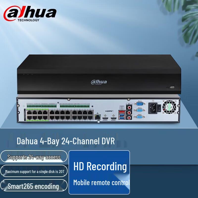 

Dahua 24-Channel H.265 4-Bay PoE NVR CN plug (adapter included)