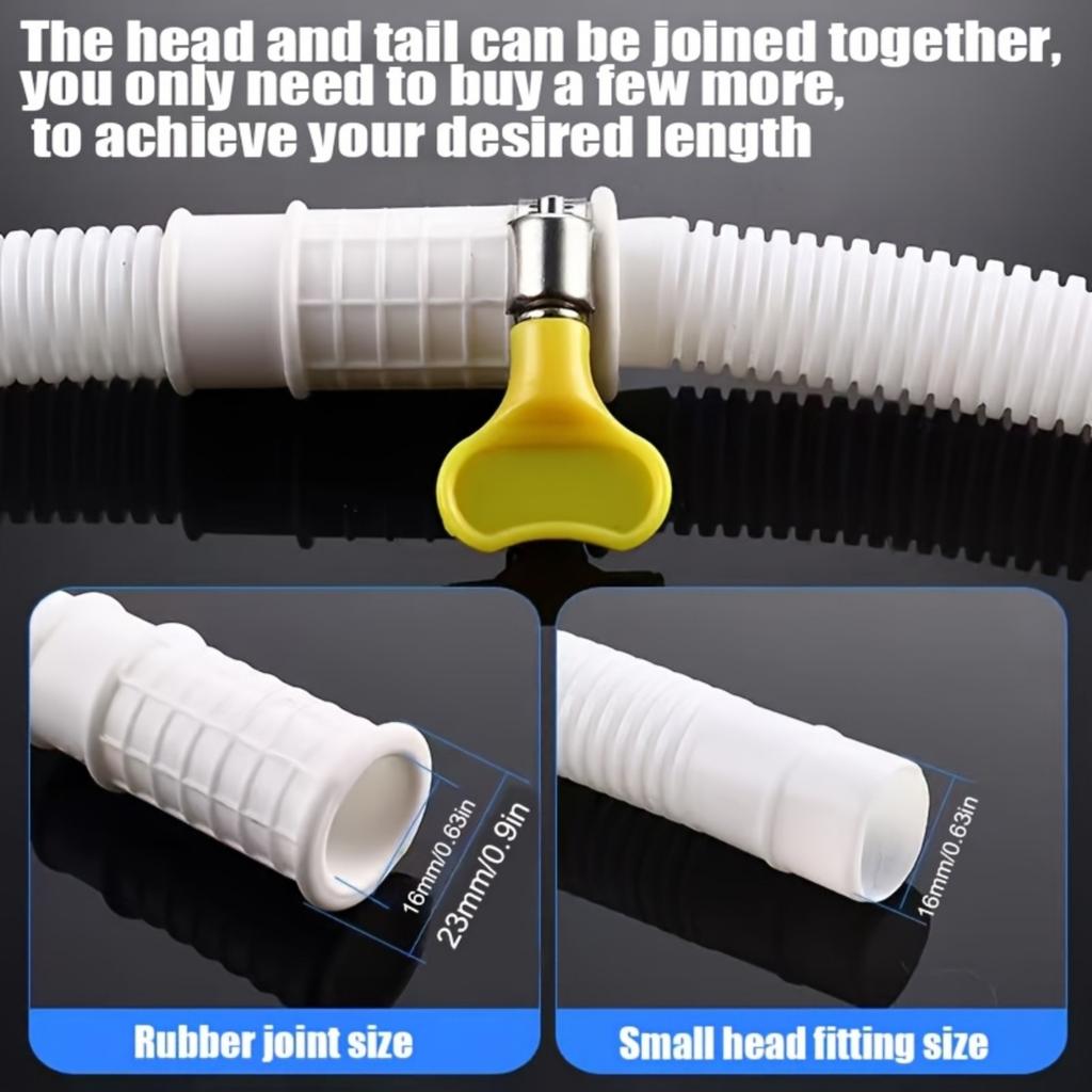 Multifunktionellt förlängningsrör för kran med klämma, Enkel installation, Sammanlåsande huvud- och svansdesign, Plastmaterial för trädgård, badrum, kök