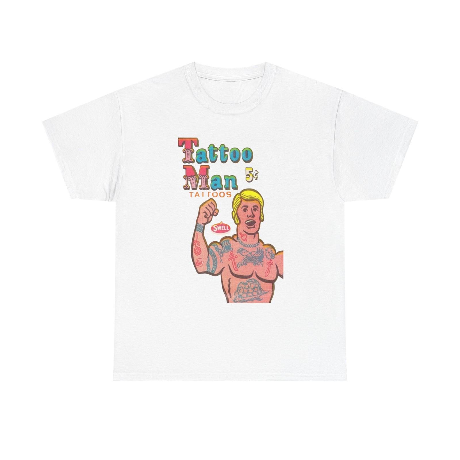 

Tattoo Man Vintage T Shirt Mens Womens Tees Top Graphic Unisex Heavy Cotton Tee NEW GIFT 4XL