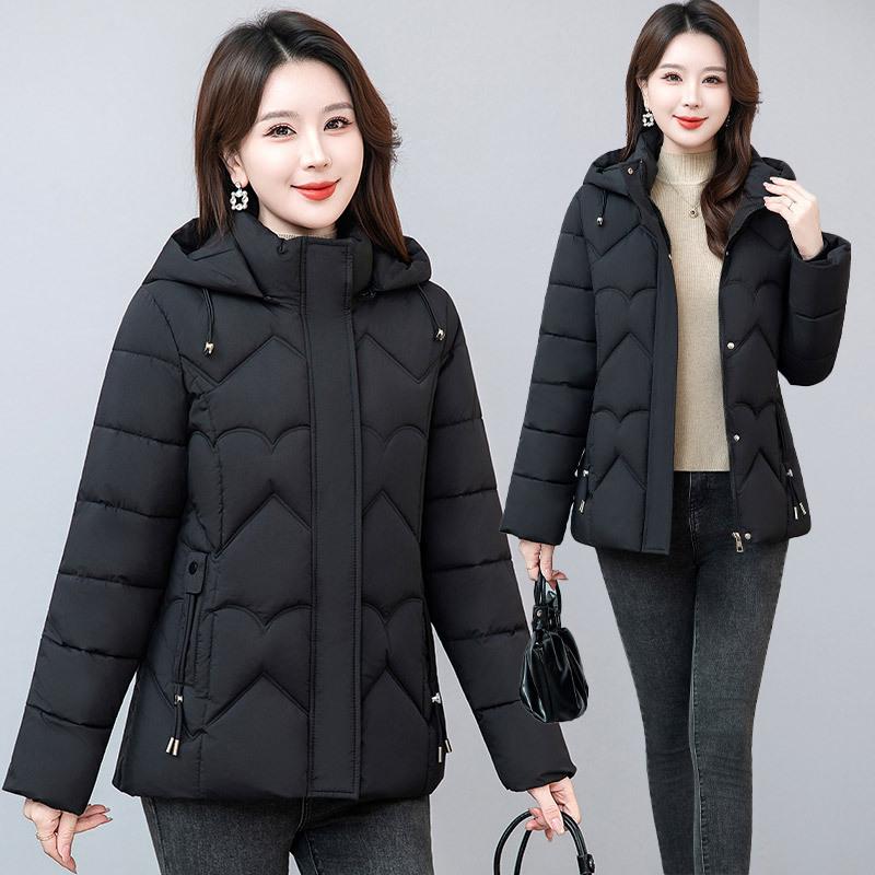 Foreign mother winter down cotton cotton jacket women's short waist thin cotton-padded jacket middle-aged and elderly thickened padded jacket