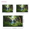 2D Forest Waterfall Happy Birthday Backdrop Jungle Greenery Party Photography Background Banner