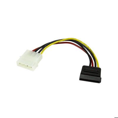 Napájací kábel - StarTech - LP4 na SATA - 15 cm - Čierny - Doživotná záruka