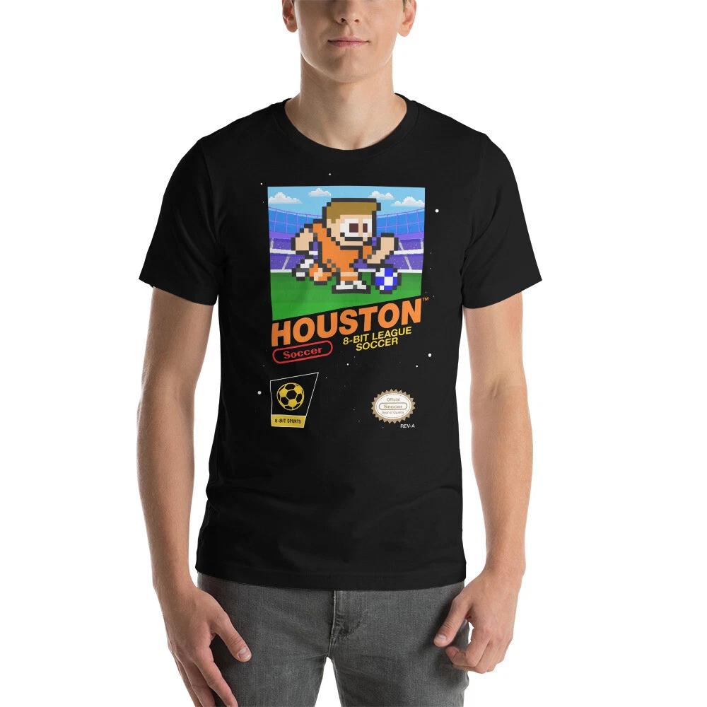 Houston Dynamo FC 8-bit Retro NES League Soccer Football Club Jersey Kit T-Shirt S