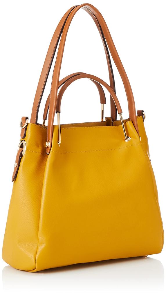 ARROWS & Company Ltd. Women's 3-Way Shoulder Bag with Built-in Pouch, Yellow, 6R3193005-5024