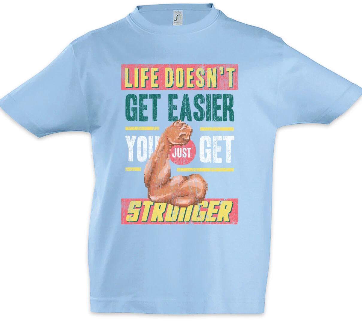 Life Doesn t Get Easier Kids Boys kids boys T-Shirt Weightlifting Weightlifting Pumps 110