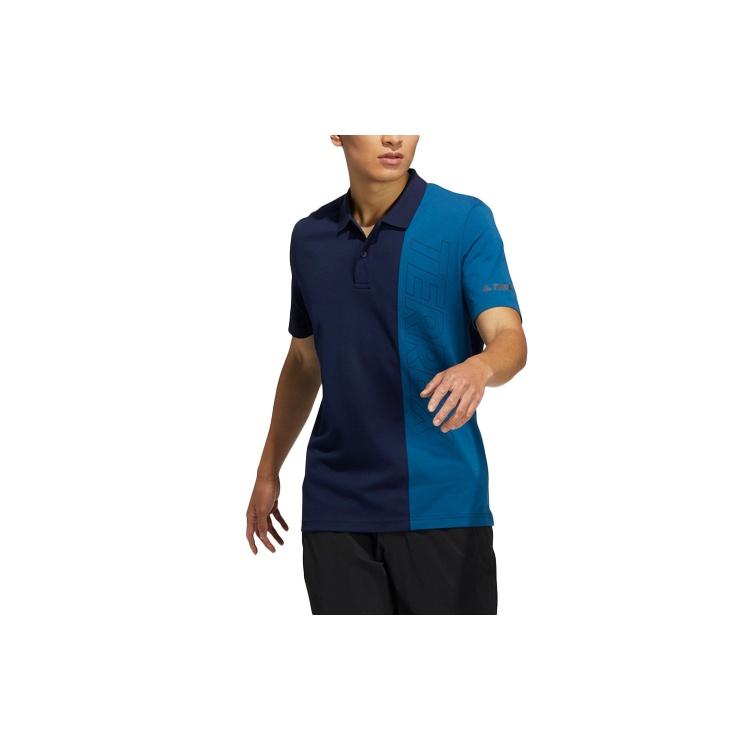 adidas Casual Breathable Sports Short Sleeve Polo Shirt Blue Men s GN7589 S