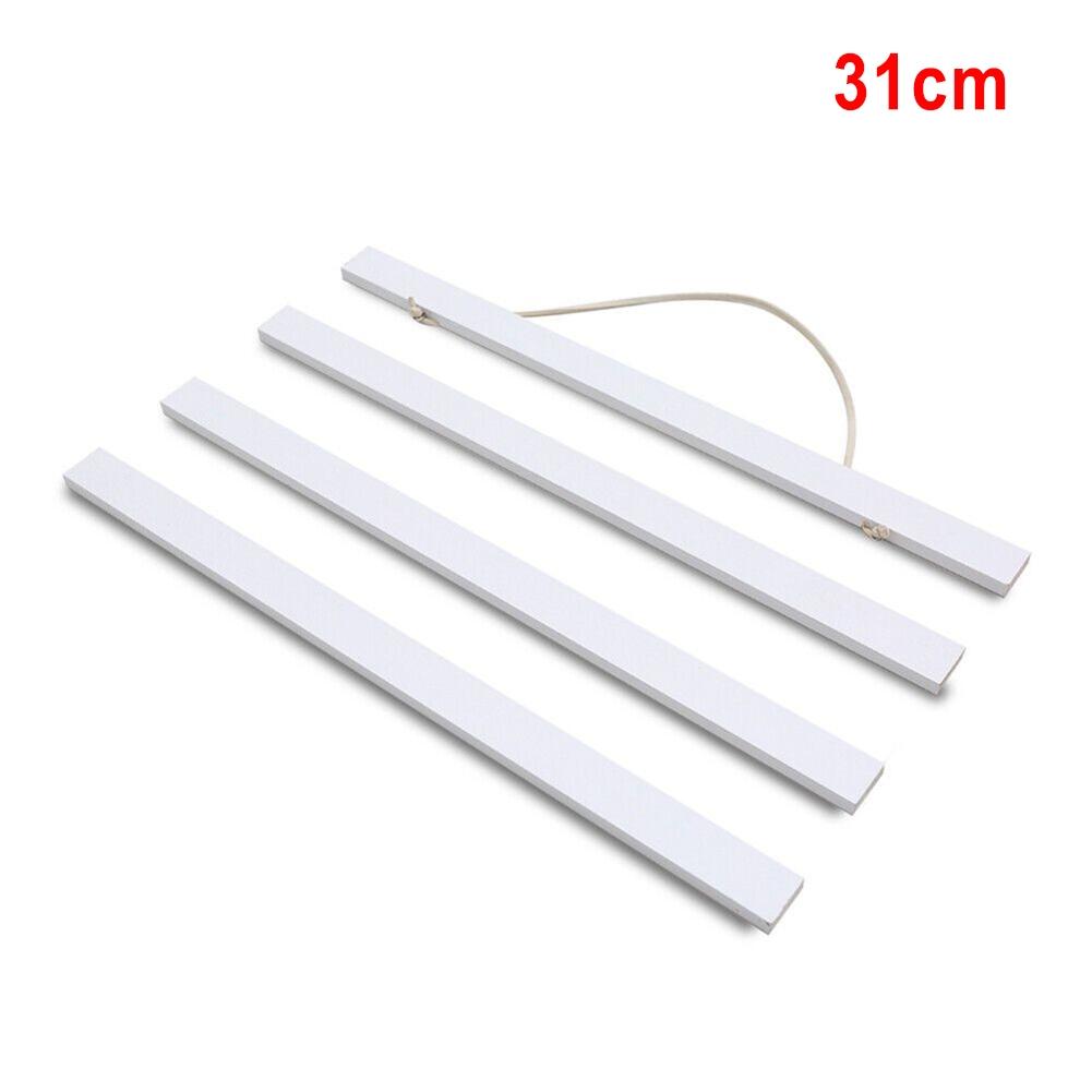 Black and White Magnetic Poster Hanger with Teak Wooden Scroll 21~51cm