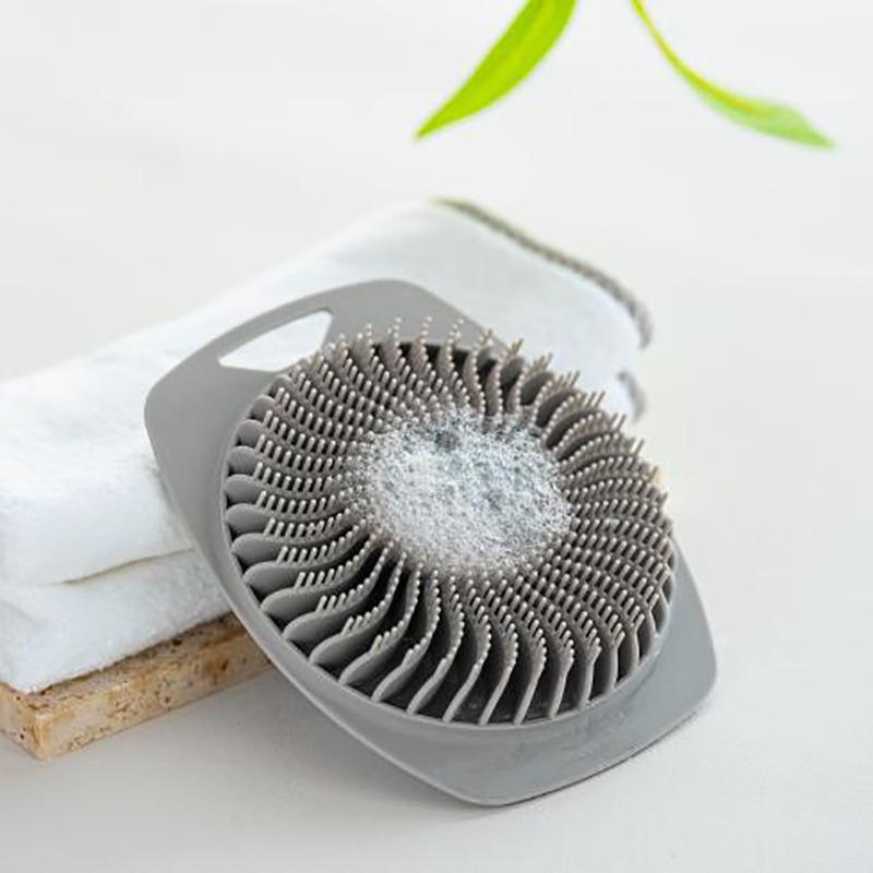 Exfoliating Silicone Cleansing Brush Body Brush Cleansing Massage Skin Bathroom Accessories Bath Brush Clean Slip Handle