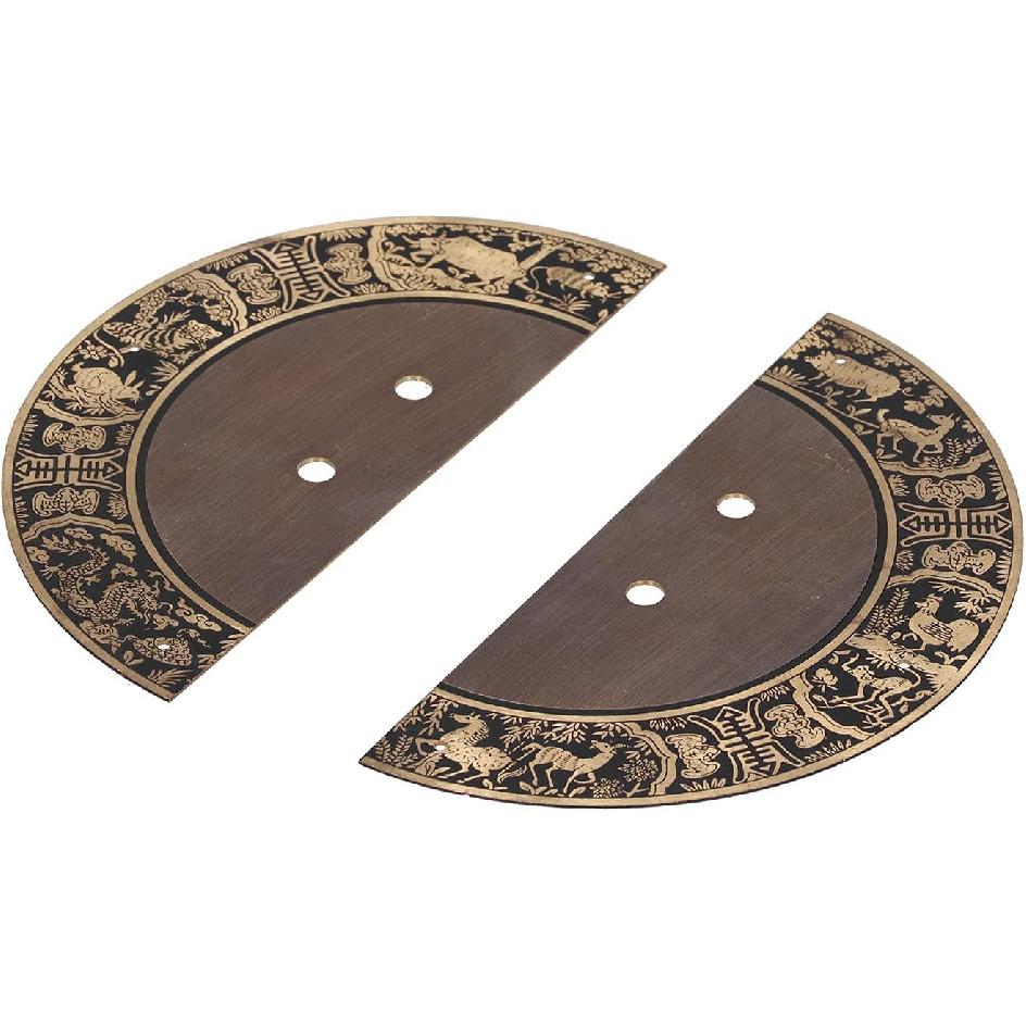 14cm/5.5inch Furniture Handle Brass Double Door Chinese Style Retro Round Handles Cupboard Dressing Table Wardrobe Wine Cabinet Drawer Antique Knobs