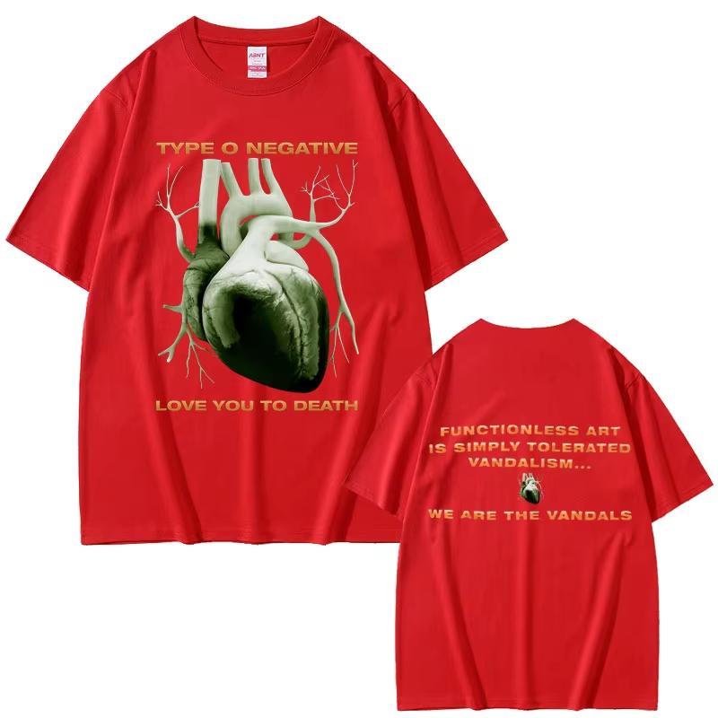 Rock Band Type O Negative Love You To Death Tshirt Unisex Women Gothic Vintage Oversized Tshirt Unisexs Fashion Brand Cotton T Shirt S
