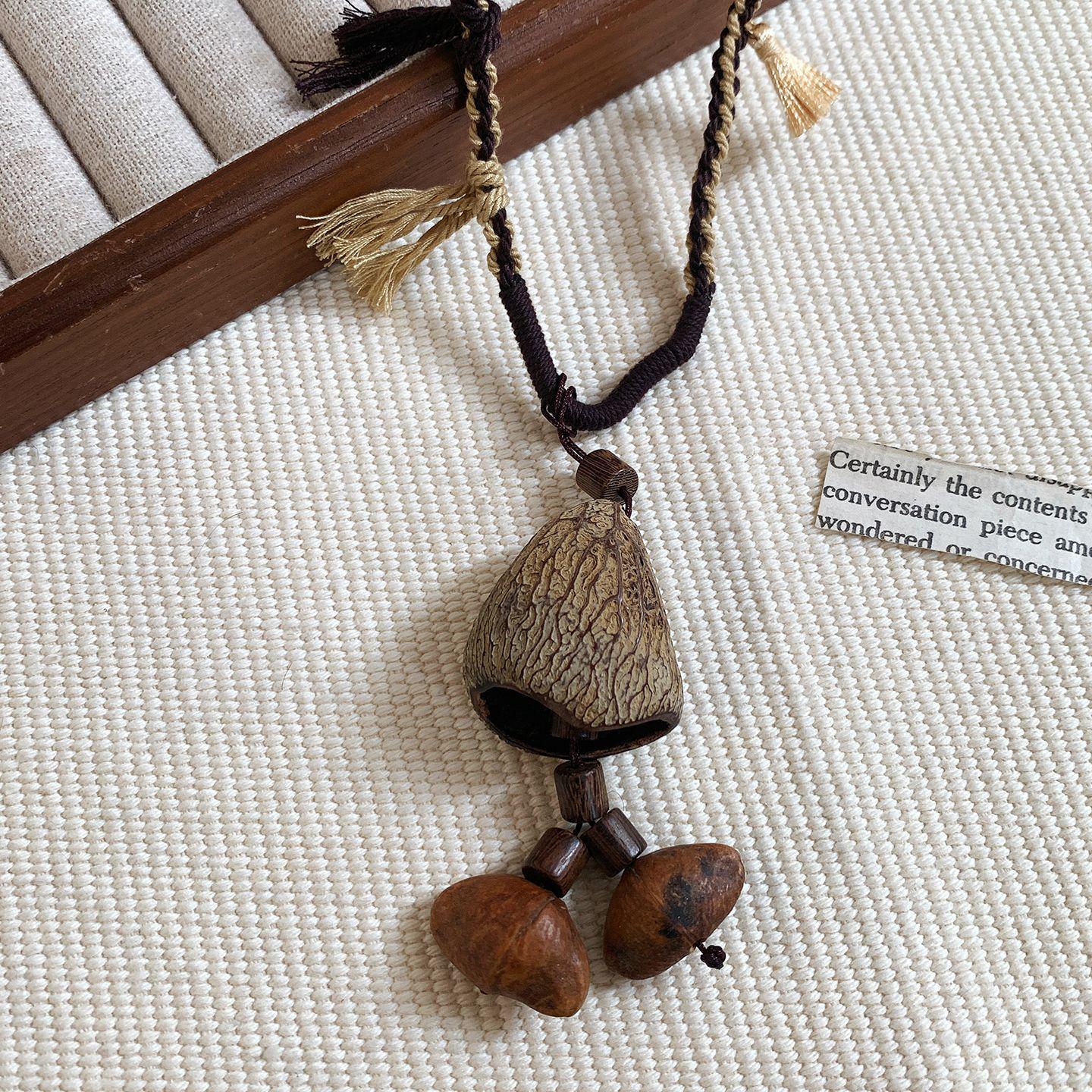 Богемное ожерелье с подвеской из деревянных бусин - Ретро этнический стиль для женщин
