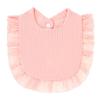 Ruffled Pure Cotton Baby Bibs with Lace Trim