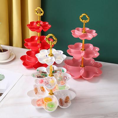Obstschalen-Korbständer für die Küchenarbeitsplatte, 3-stufiger, platzsparender Obsthalter, Lebensmitteltablett-Organizer für Obst, Snacks, Desserts