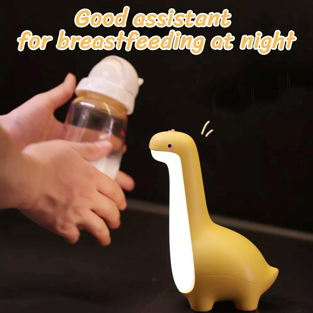 Dinosaur Night Light Cute Children's Night Light Eye Protection Bedside Timing Lamp USB Charging Room Decoration Children's Gift