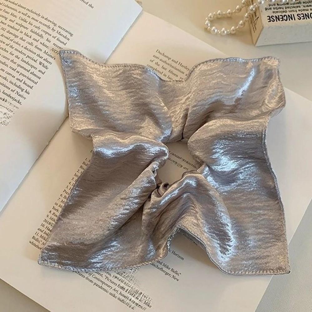 Solid Color Large Hair Tie Shiny Rubber Bands New Ponytail Hold Hair Accessories