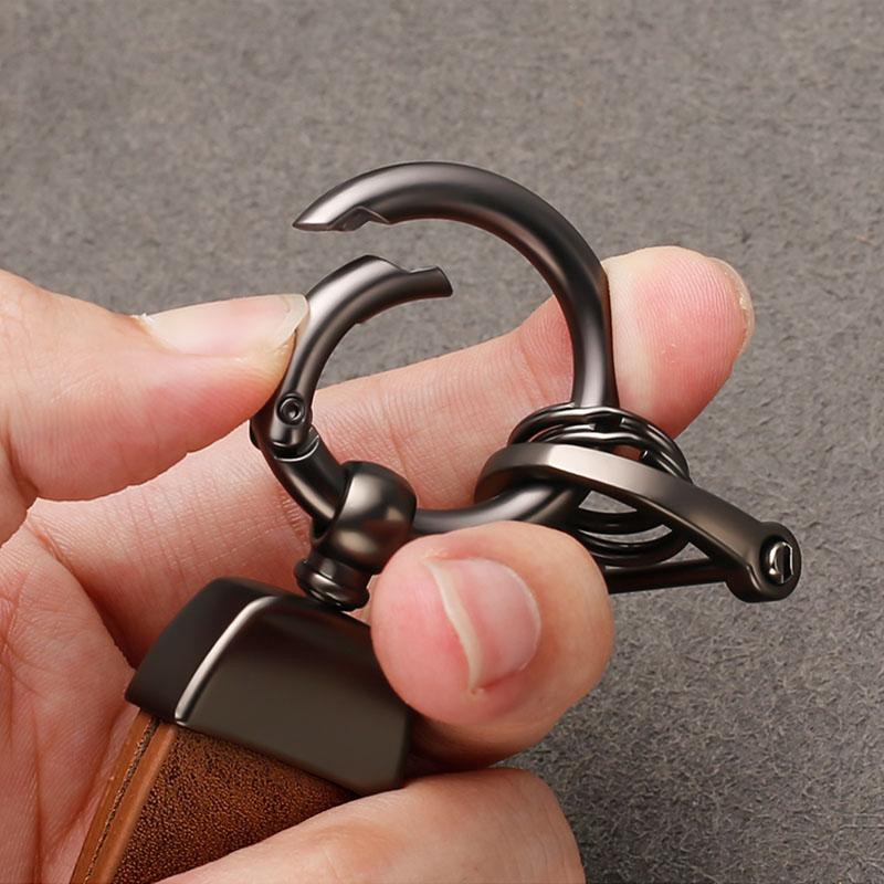 För Jeep Bil Vintage Läder Nyckelring Ring Zinklegering Kedja Nyckel För Jeep Grand Cherokee Wrangler JK Gladiator Compass Renegad