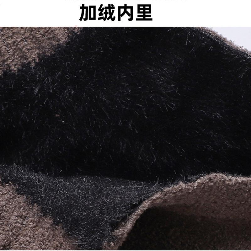Autumn and winter suede sneakers men's and women's velvet platform casual shoes couple warm cotton shoes short boots spot