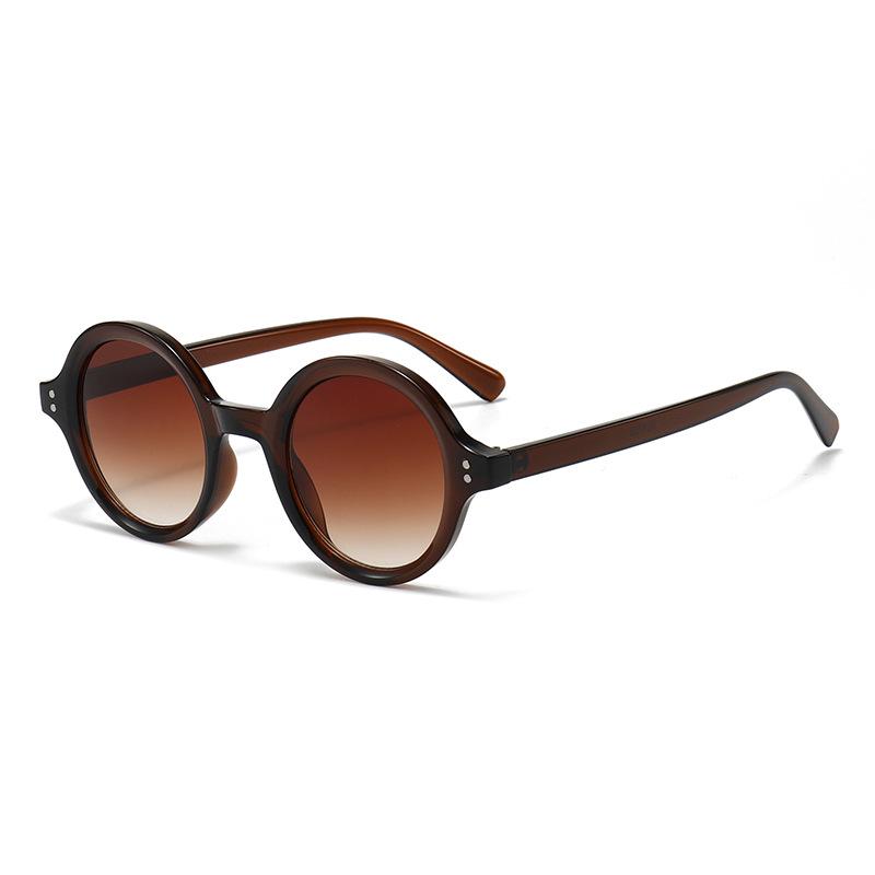 Trendy Studded Retro Round Sunglasses for Men & Women
