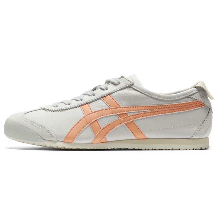 ONITSUKA TIGER Повседневные Удобные Кожаные Противоскользящие Прочные Легкие Кроссовки с Низким Верхом для Бега Женские кроссовки Белые Оранжевые 1182A078-021