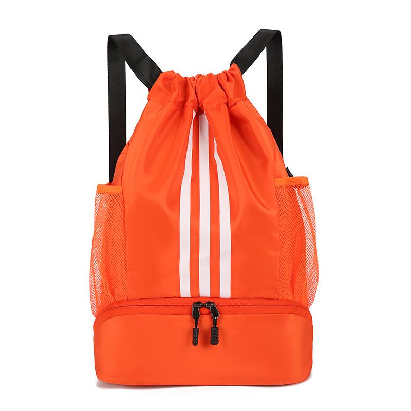 Multi-Sport Backpack: Badminton Racket, Basketball, Sneakers, Football, Swimming Gear, Drawstring, Large Capacity