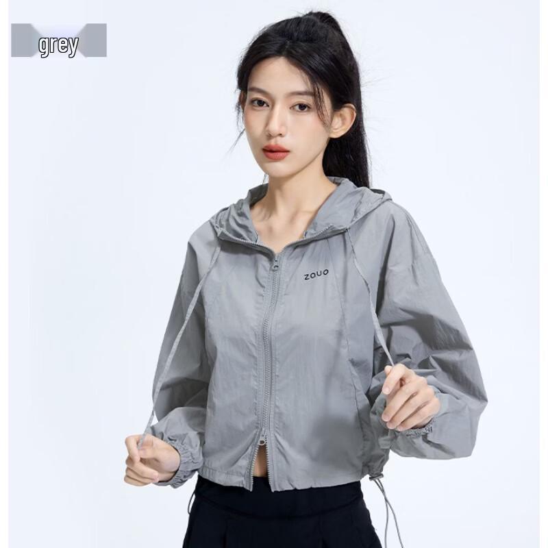 Zauo Women s Casual Sun Protection Hooded Jacket