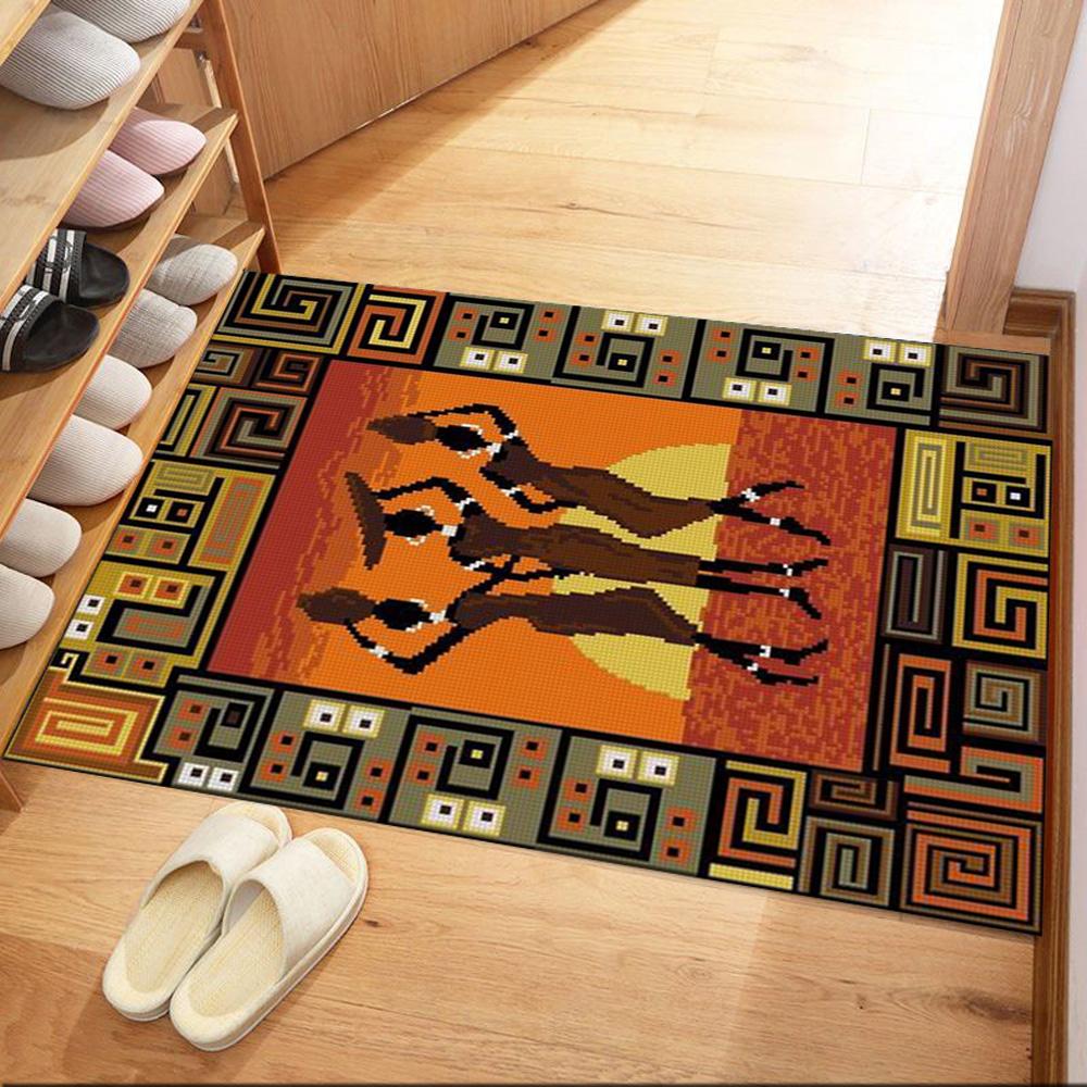 African Style Area Rug Perfect for Entryway Study room Game Room Hallway Anti-slip Rug Office home decor Perfect Gift for Valentine's Wedding Birthday