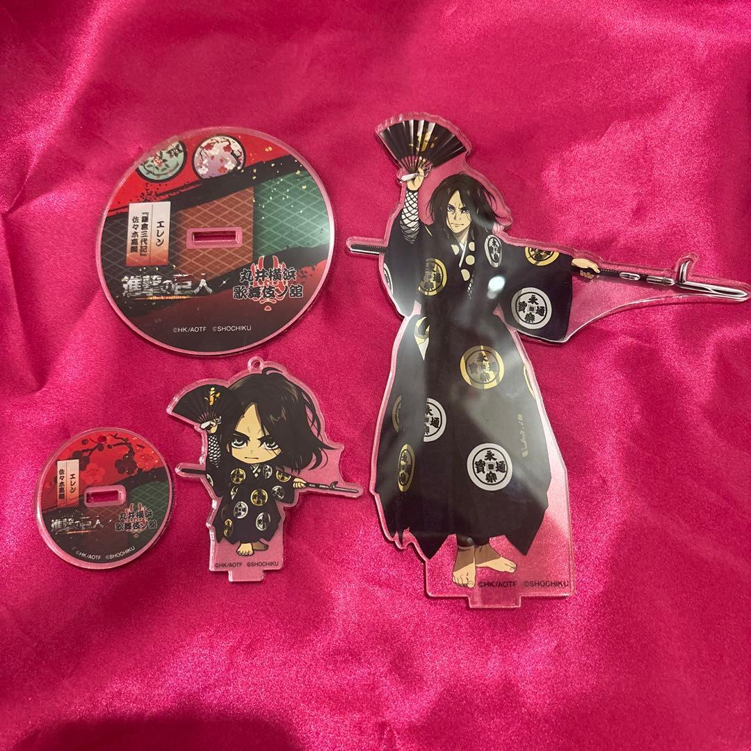 Used Attack on Titan Kabuki Eren acrylic stand