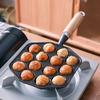 Cast Iron Takoyaki Pan with Wooden Handle