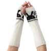 Rabbit Head Fingerless Woolen Gloves New Autumn and Winter Style Typing Warm and Fashionable Arm Covers Men's and Women's Knitted Arm Covers