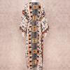 EDOLYNSA 2023 Boho Printed Bikini Cover-ups Elegant Self Belted Kimono Dress Tunic Women Plus Size Beach Wear Swim Suit Cover Up Q1228