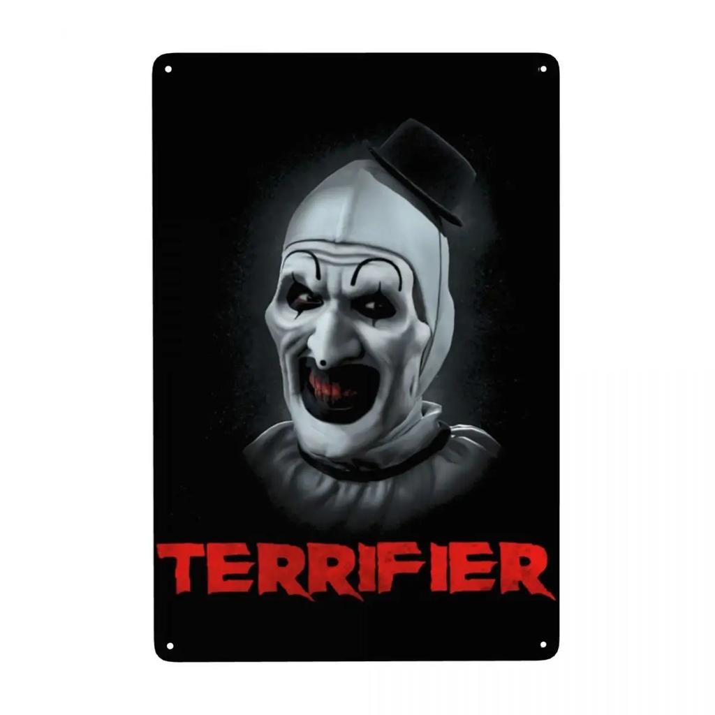 Retro Terrifiers Halloween Horrorfilm Metallschilder Benutzerdefinierte Blechschilder Tor Garten Bars Heimdekor 30x20cm