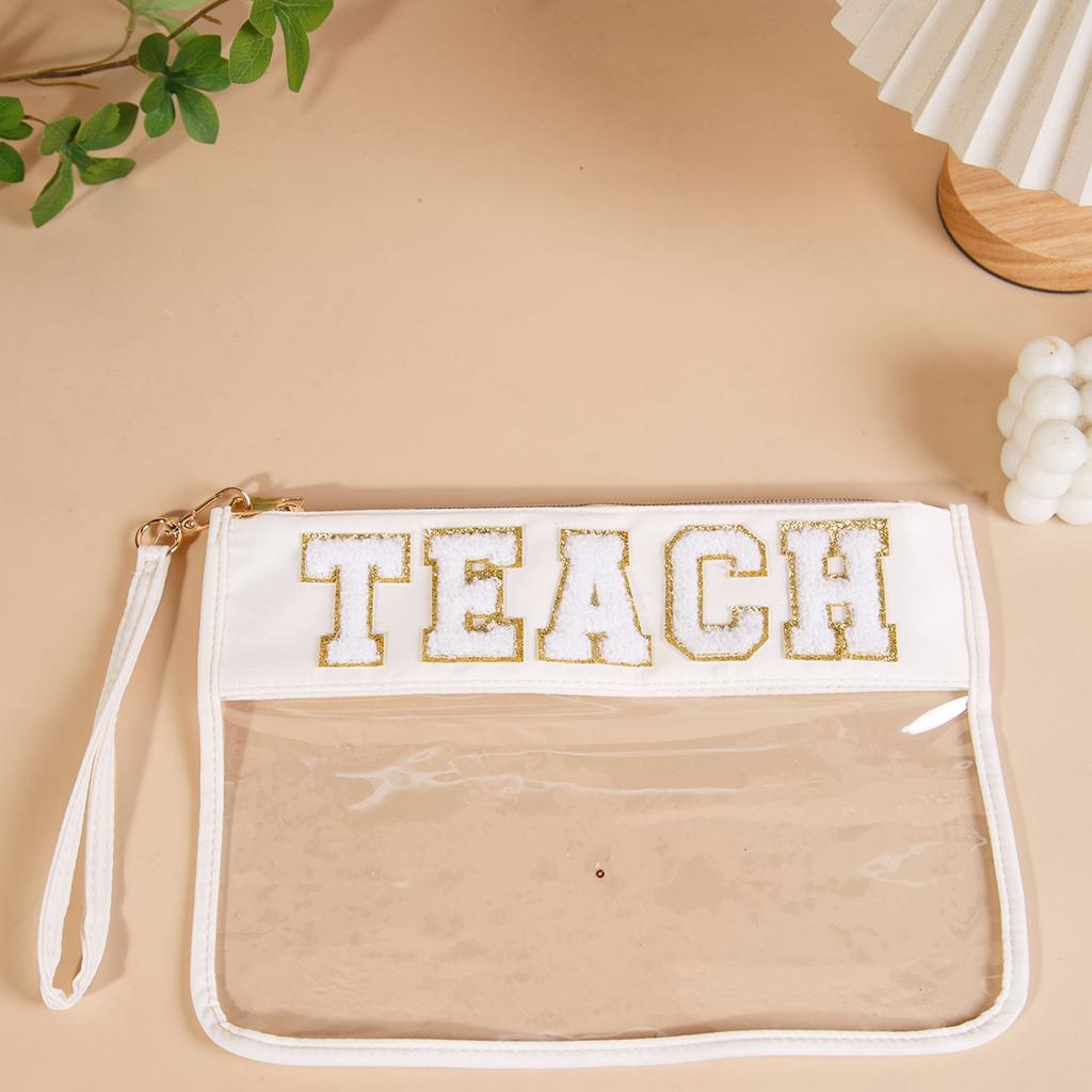 Clear Makeup Bag Travel Toiletry for Women, Transparent Cosmetic Pouch with Multiple Compartments