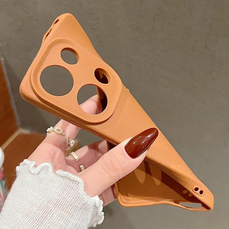 Phone Case For Samsung A05 A12 A16 A52  A53 S25 Redmi 10 14C Note10 Note14 Xiaomi 11Lite PocoC75 Luxury Leather Texture Soft Silicone Protection Cover