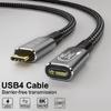 USB4.0 Extension Cable 240W 8K USB C 40Gbps Data Transmission Cable 8K@60Hz Video Cable for Smartphone Laptops