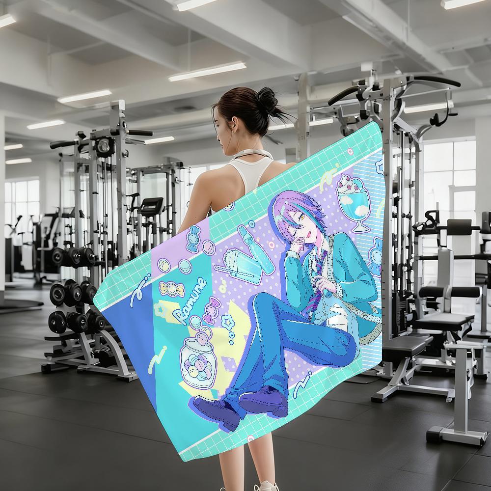 Anime Cartoon Sänger K-Kamishiro R-Rui niedlich Schnelltrocknende Strandtücher Sind Geeignet Für Schwimmbäder Camping Yoga Und Das Fitnessstudio